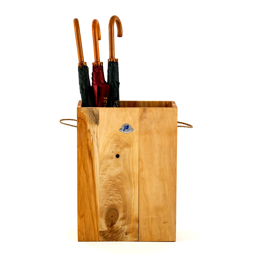 Portaombrelli In Legno Stile Vintage - Design Intrecciato, Beige, Autoportante, Grande Capacità Per Ingresso, Ufficio, Hotel