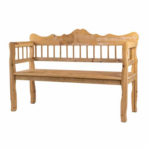 Rustikale Holzbank aus Tannenholz PAVI DECOR