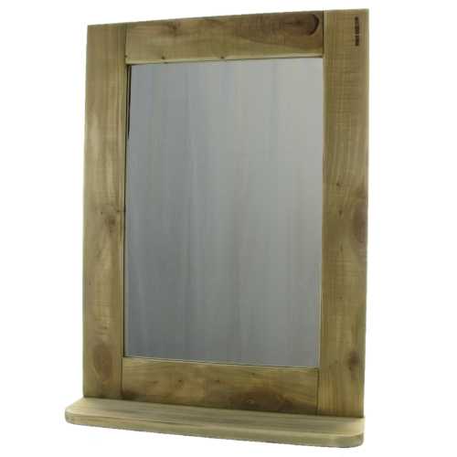 Wooden mirror with shelf PAVI DECOR