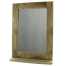 Wooden mirror with shelf PAVI DECOR