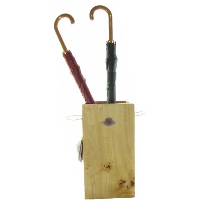 Quadratischer Schirmständer aus Pappelholz PAVI DECOR