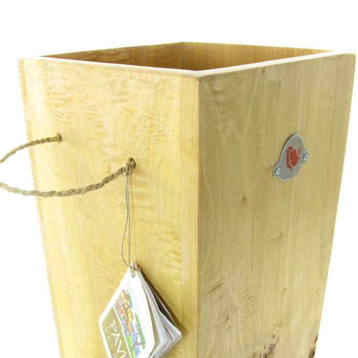 Quadratischer Schirmständer aus Pappelholz PAVI DECOR