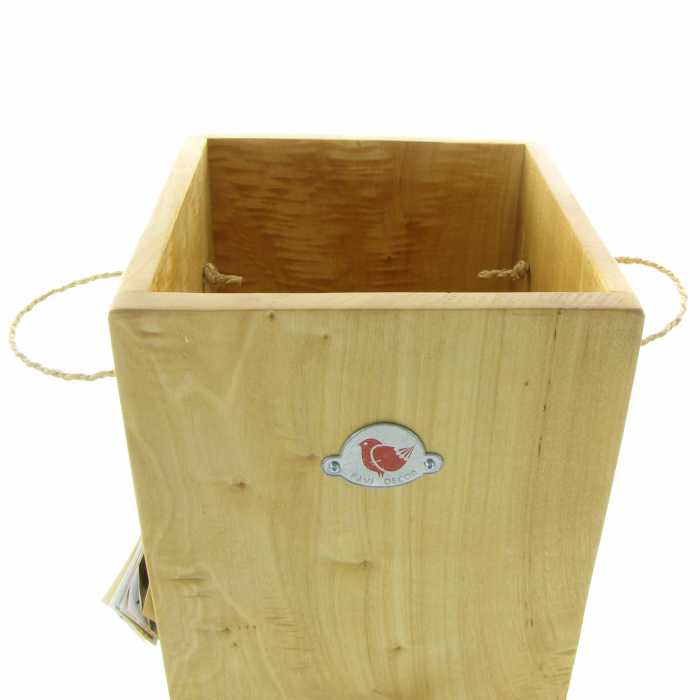 Quadratischer Schirmständer aus Pappelholz PAVI DECOR