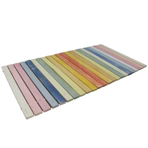 Tappeto in legno colorato PAVI DECOR